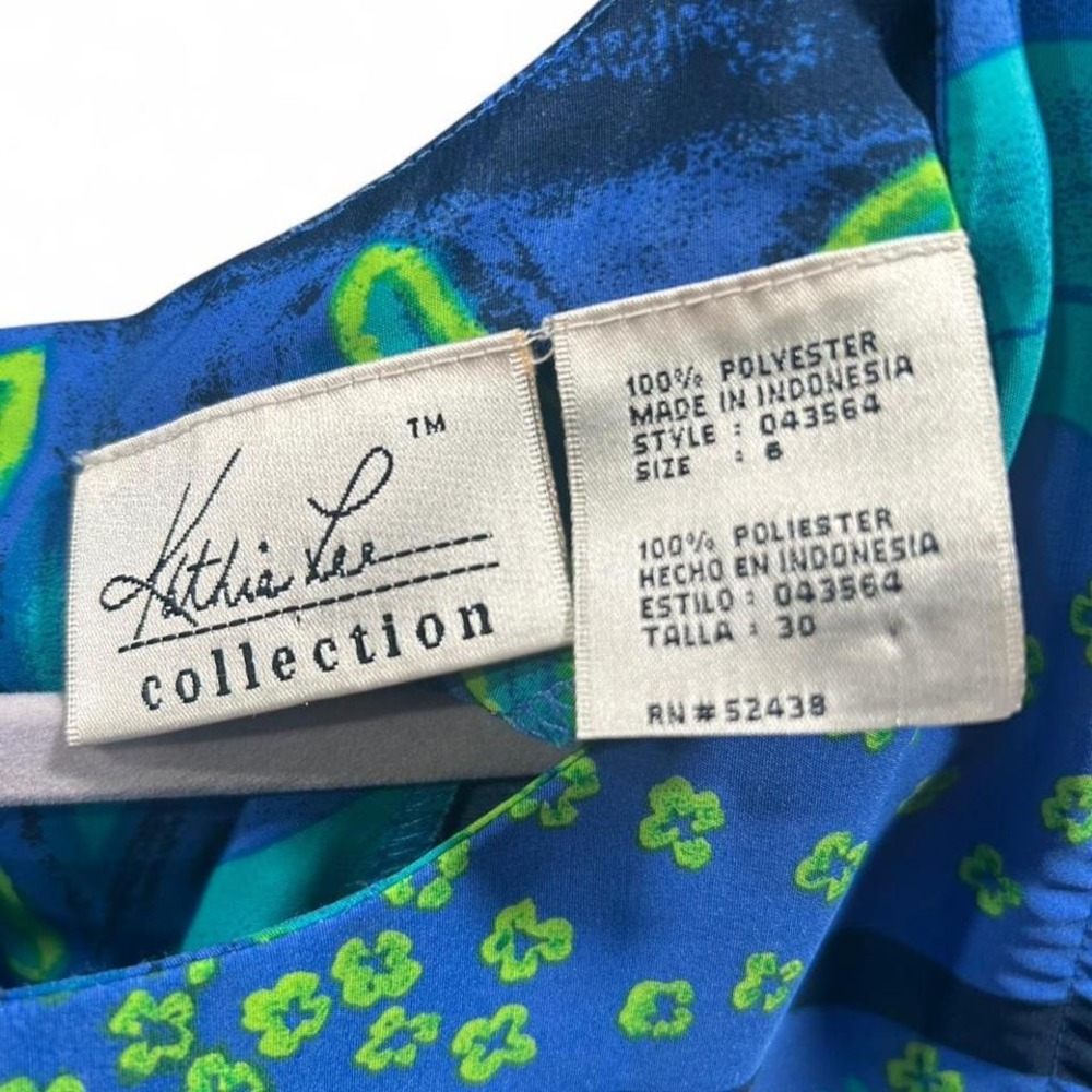 Women's‎ retro 90s style floral dress by Kathy Lee Collection size 6 - Picture 4 of 4